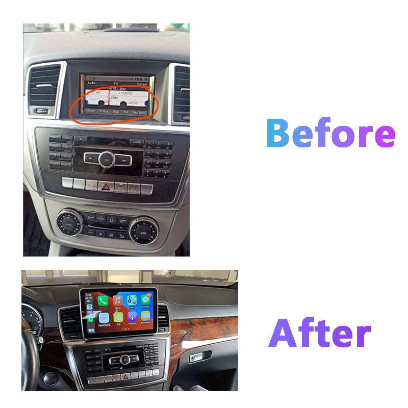 For Benz ML Mercedes ML250  ML400 2014 2015 Android Car Radio Multimedia Player Navigation GPS Carplay Touch Screen Auto Stereo