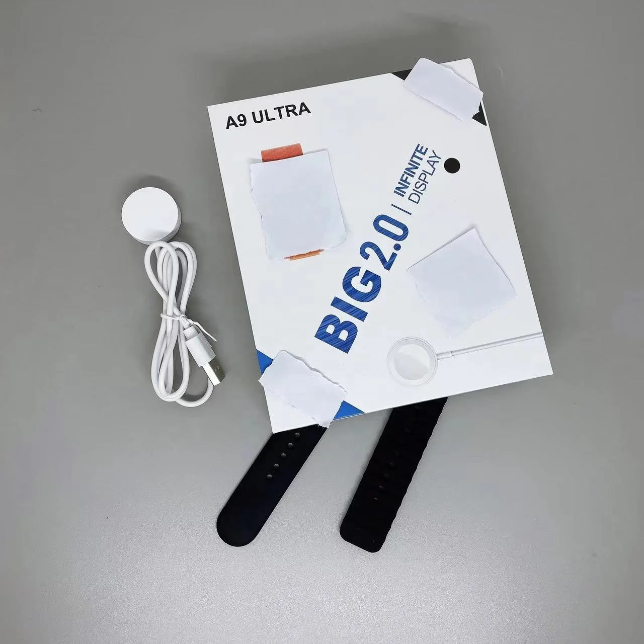 New arrival A9 SUIT Smart watch & Earbuds SUIT SET Fitness watch and TWS headset included with double straps Wireless charging