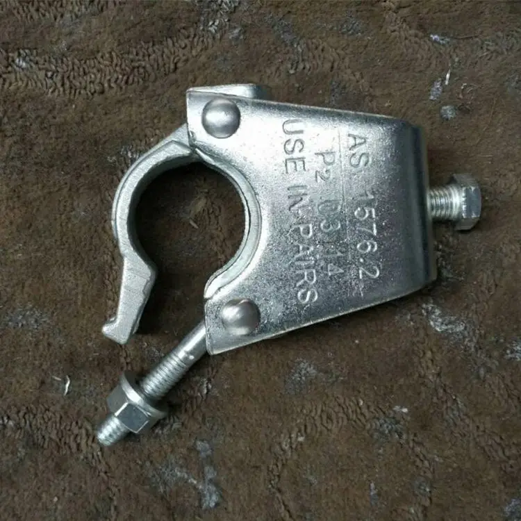 Light Weight Scaffolding Parts Durable Pressed Steel Pipe Clip Fixing Pressed Double Coupler Scaffolding Swivel Clamp