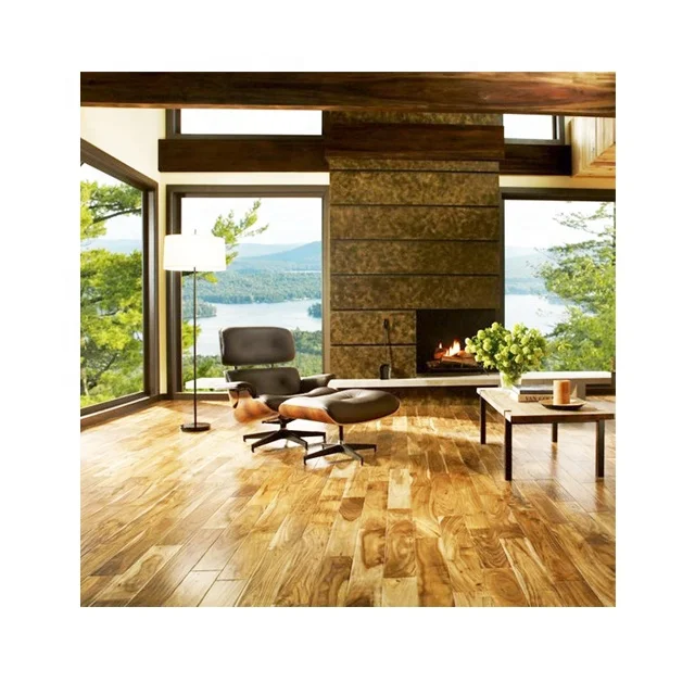 15mm Brown Acacia Wood 0 Formaldehyde Multilayer Engineered Hardwood Floors
