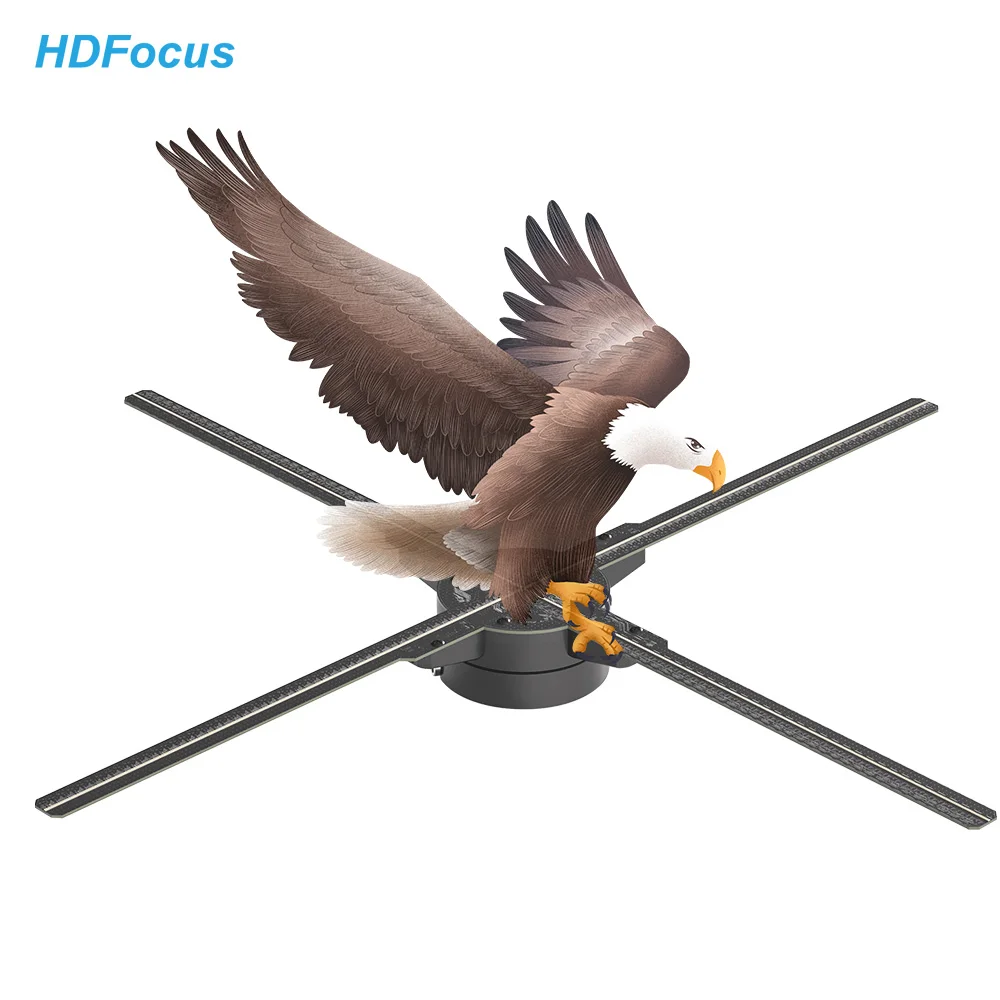 65Cm Hologram Fan Hologramme 3D Led Hilogram Fan Hologram 3D Sign Holographic Projector Led
