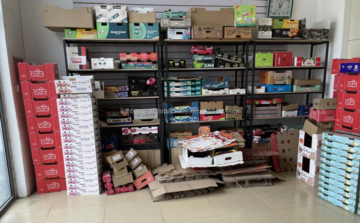 Automatic fruit box forming machine Platform / P 84 /Citrus / Open Column box hot melt gluing forming machine