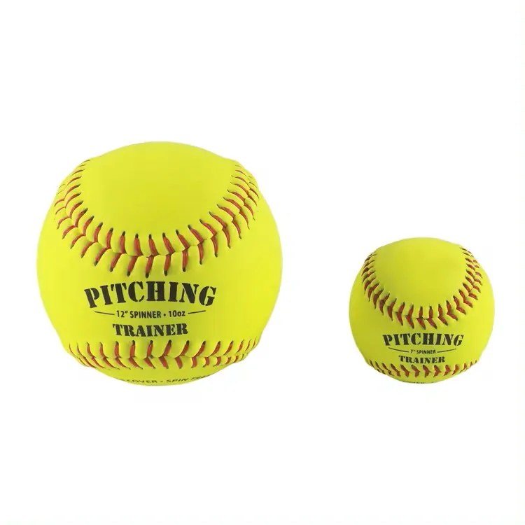 MOZKUIB High-Quality 11/12 inch Official Size and Weight Leather Softball PU Slowpitch Game Softball ball