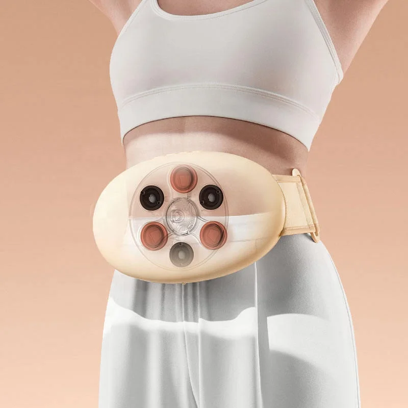 Abdomen Kneading Machine Bian Stone Heating Compress Electric Waist Massager Belt Improve Constipation Lower Back Massager