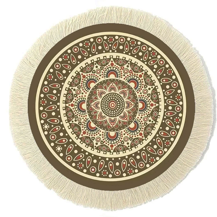 Round Russian carpet mousepad table pad mouse desk mat matte persian rug slavic slav design