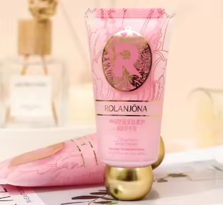 OEM Private Label Rolanjona Double Layers Ceramide Peptide Hand Cream Softening Natural Extracts Fragrance Hand Care Moisturizer