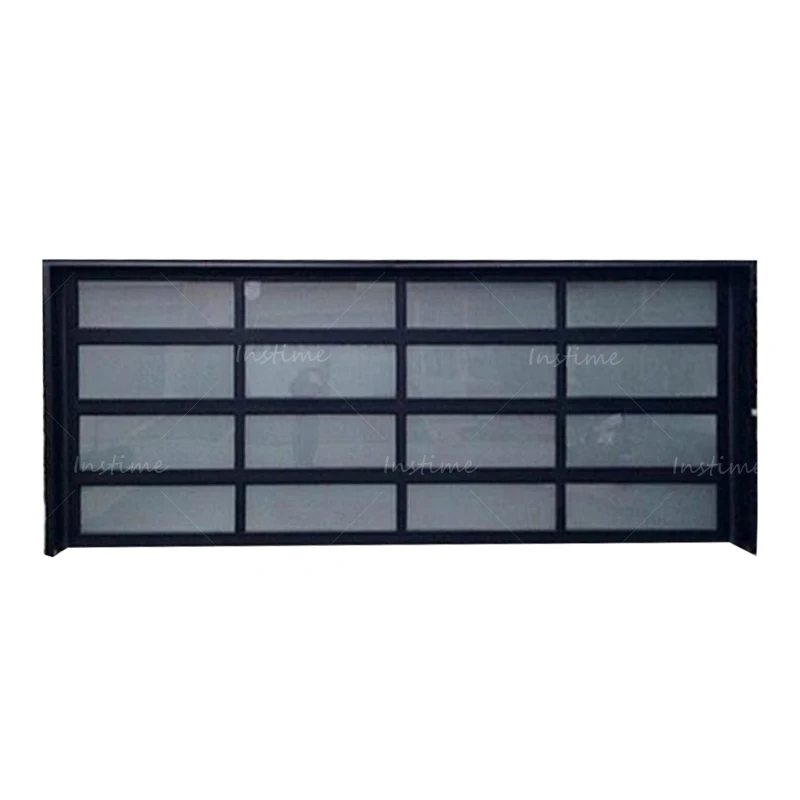 Instime Modern Design Smart Automatic Motor Lift Garage Door Double Track Aluminum Alloy Garage Doors For Villa