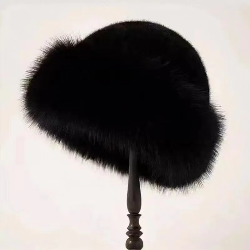Syh1000  Mongolian Hat Autumn and Winter Thick Fur Plush Imitation Mink Warm Ear Protection Versatile and Fashionable