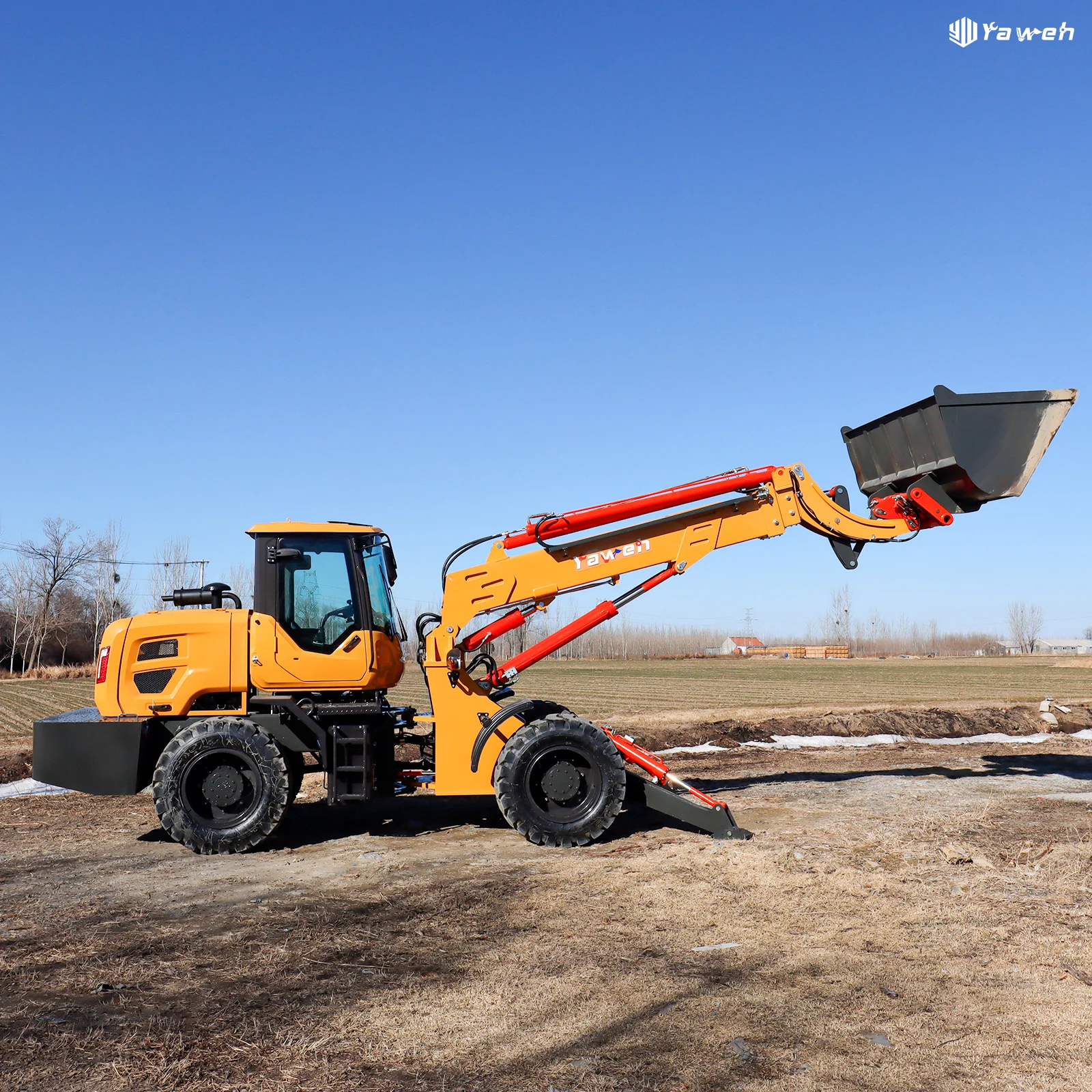 Телескопический погрузчик YW T3500 4*4 вращающийся 2 5-4 тонный грузоподъемность 7-11 М телескопический вилочный