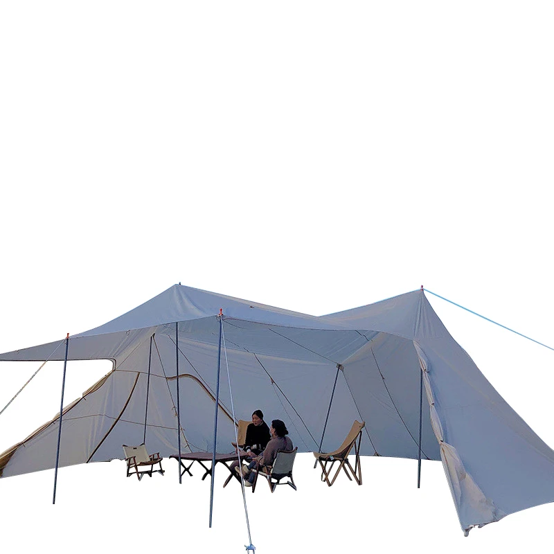 4 Tent with Canopy Waterproof Trekking Pole Tent for Backpacking Single Person Camping Shelter for Scouts