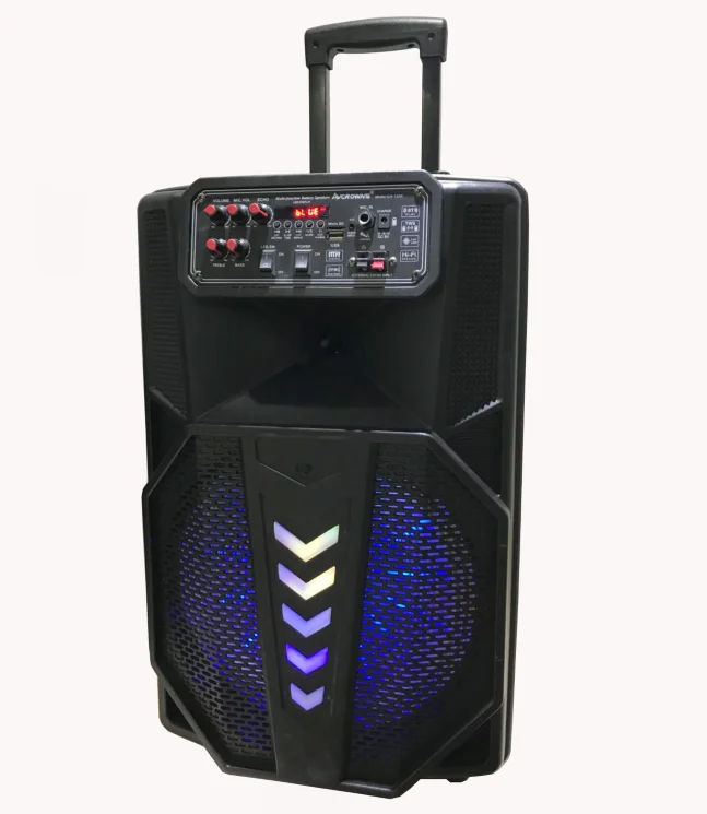 Wholesale price multifunctional portable trolley speaker 12 inch high fidelity speaker