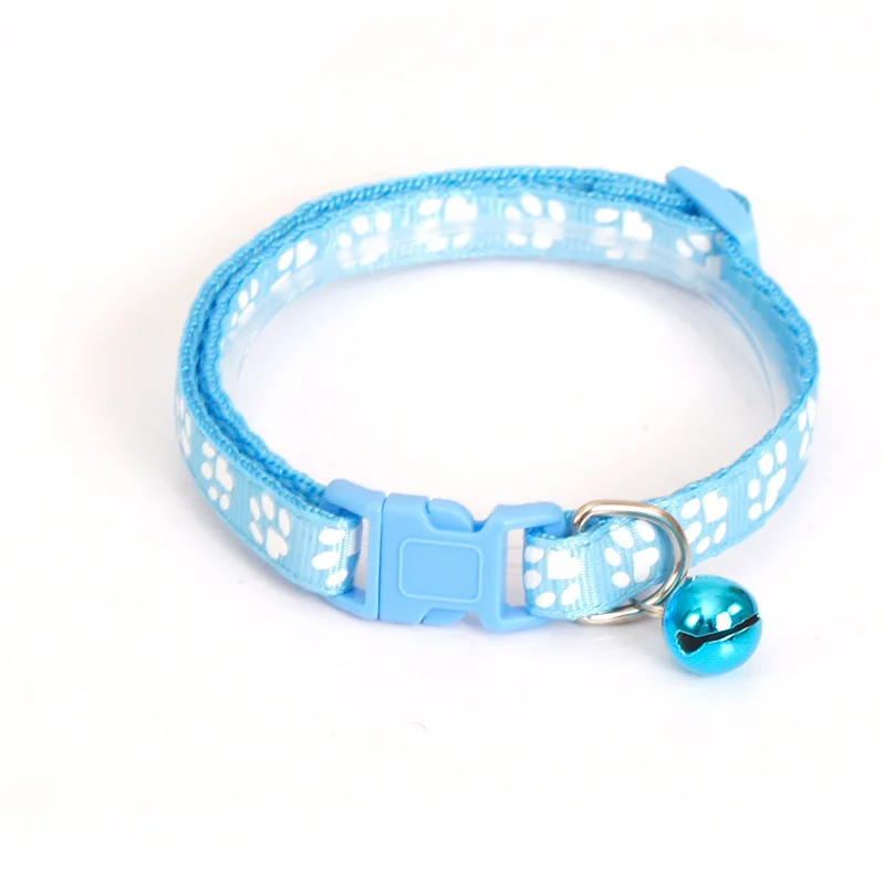 Pet Cat Collar Cute Kitten Bell Collar Adjustable Nylon Ribbon Safety Bell Ring Necklace for Cats Puppy Neck Strap