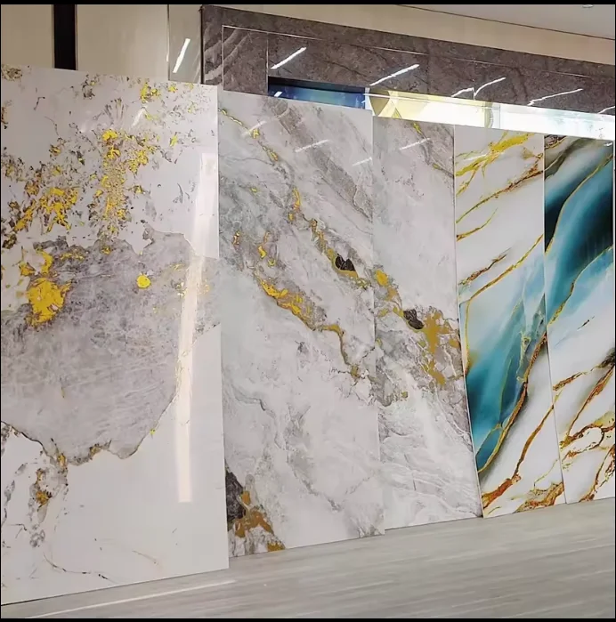 Competitive Price Various Textures Background Wall Decor Marble Sheet/ Panel Bamboo Charcoal  Board For Interior Decoration