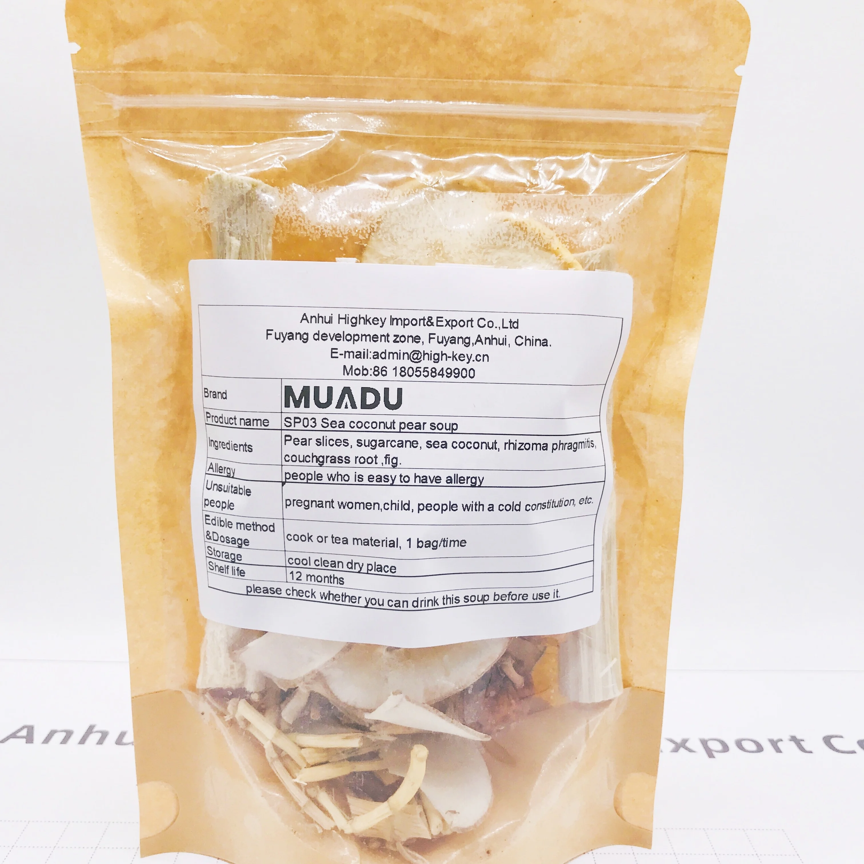 Оптовая продажа вкусный суп с ломтиками груши морской кокосовый инжир высококачественное сырье для
