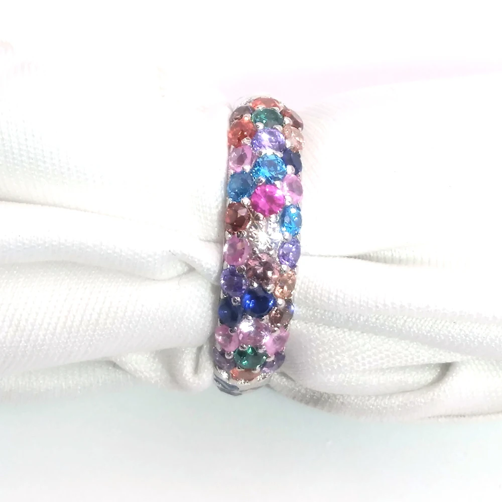 Best Price Colorful Stone Silver Wedding Bands Ring Laser Engraver
