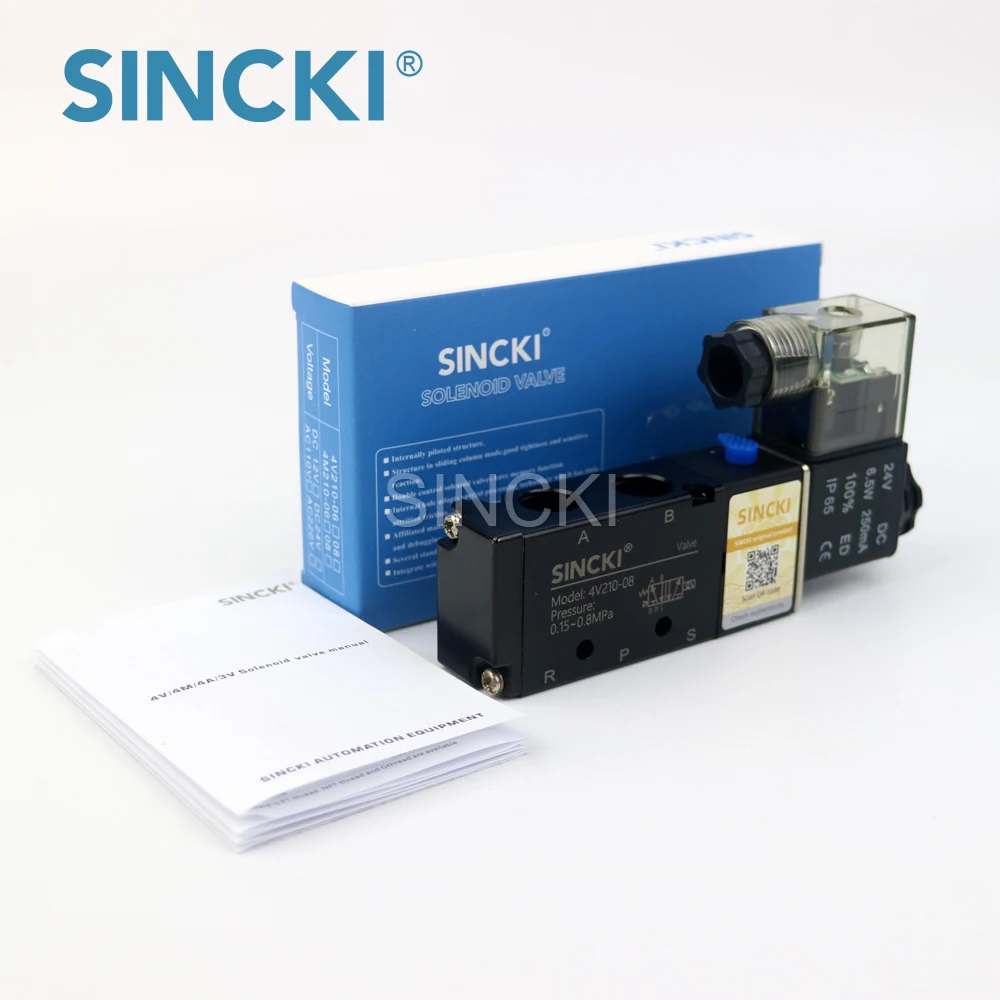 4V210-08 airtac type solenoid valves 12V DC 24V DC 110V AC 220V AC