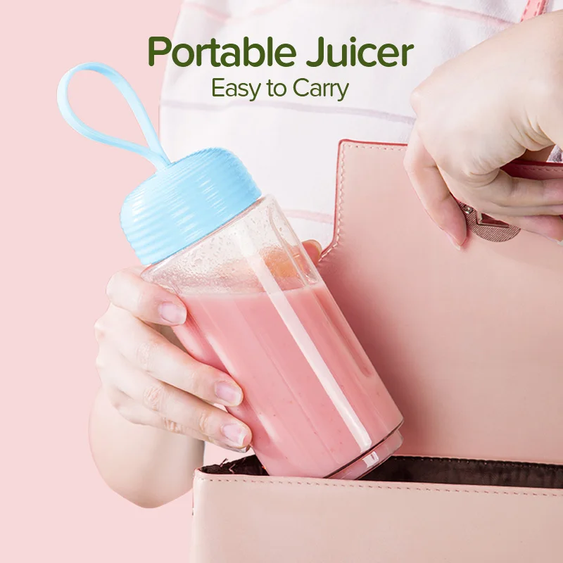 High Speed 4 Leaf Blade Rechargeable Electric Mini Fruit Blender Usb Portable Juicer Cup, Bottle Juicer, Blenders