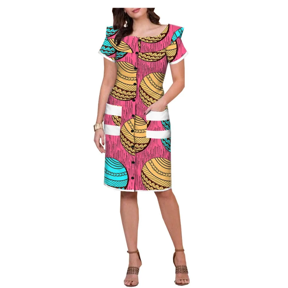 2022Spring African New Designs woman print dress africa clothes slim fit ethnic clothing fashion wear africa clothes