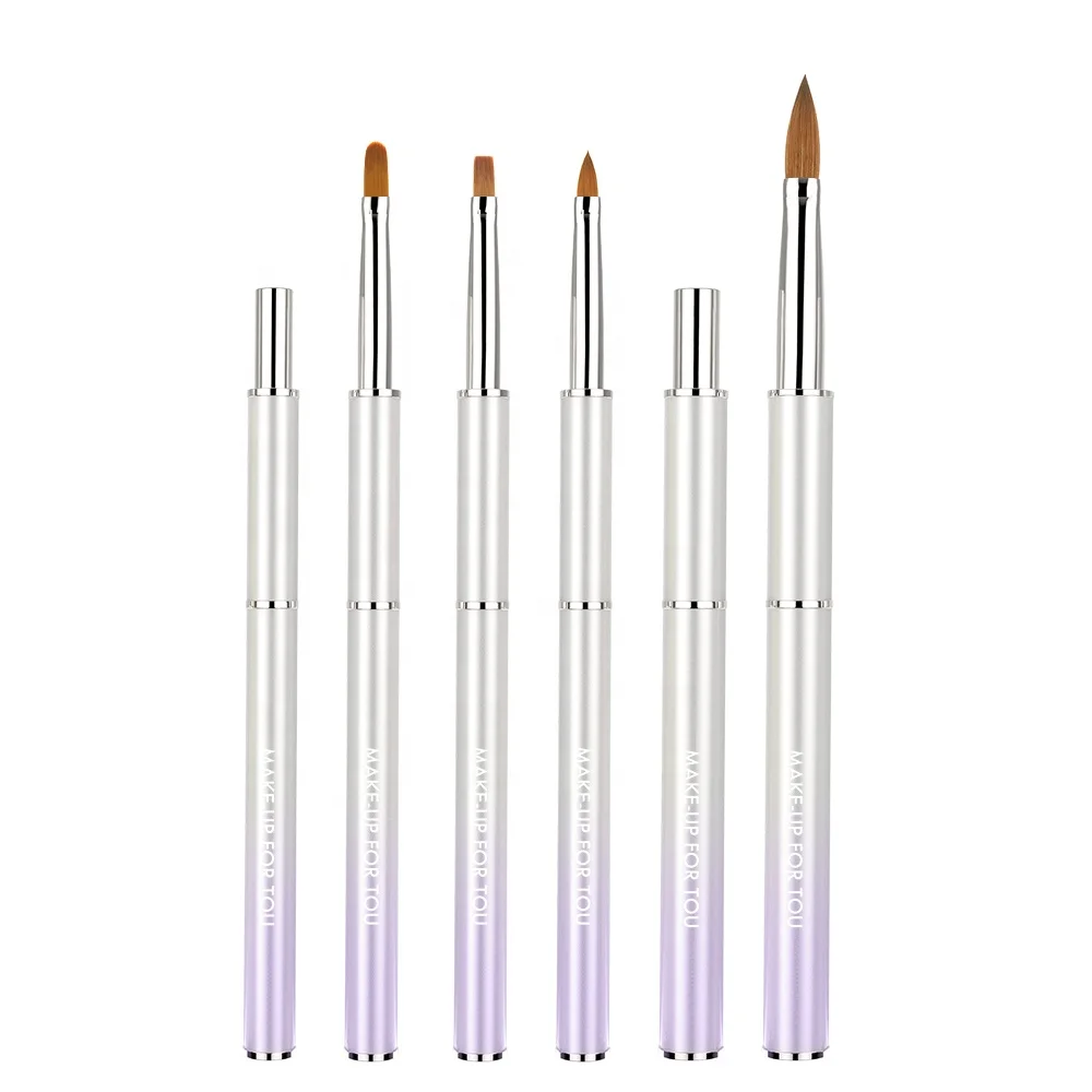 3D Nail Art Brush Kolinsky Hair Gel Nail Brush Set Brush For Nails