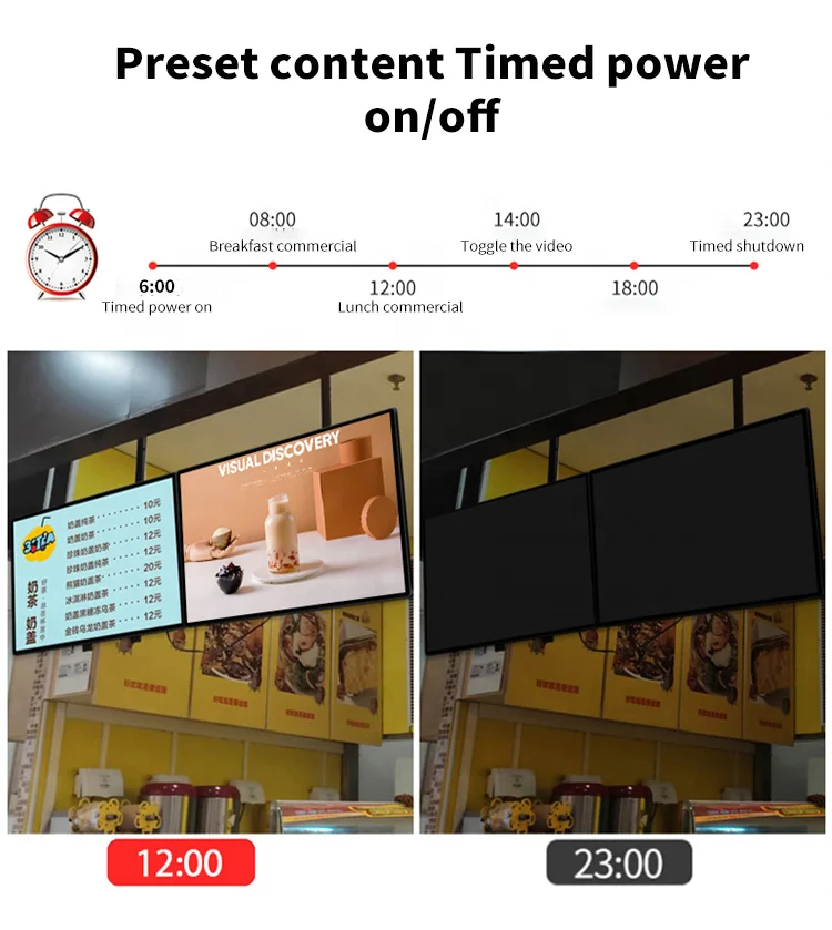 Настенный рекламный плеер для Android 32 - 98 дюймов
