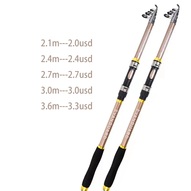 2usd sea rod wholesale high quality fiberglass sea rod telescopic saltwater fishing rod