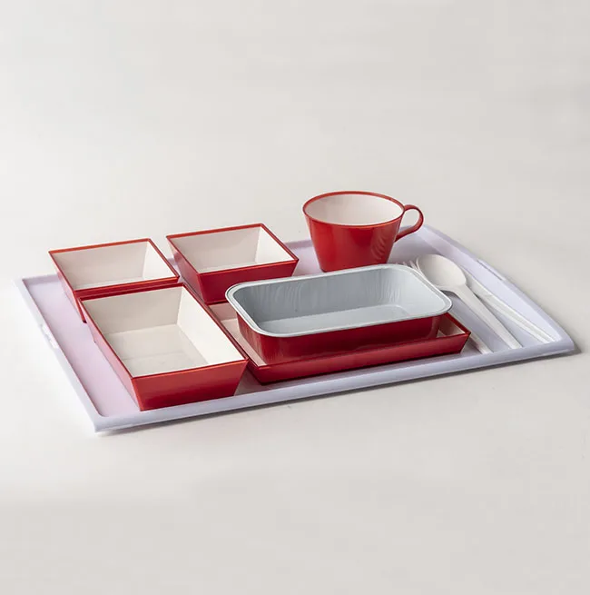Reusable airline durable plastic full size atlas tray