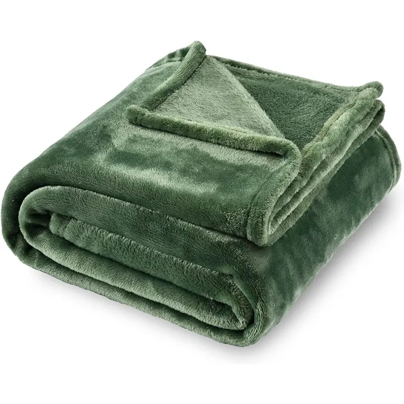 Flannel Fleece Blanket-Lightweight Blanket for Bed, Sofa, Couch, Movie Night, Camping, and Travel