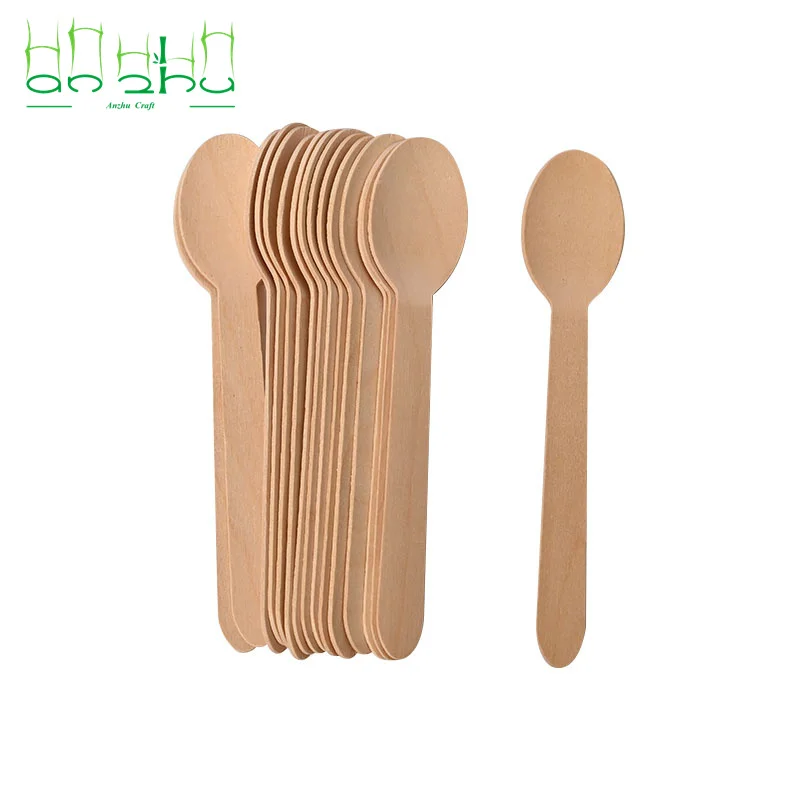 Biodegradable wooden Disposable Cutlery Sets Knife Spoon Fork Wholesale Custom