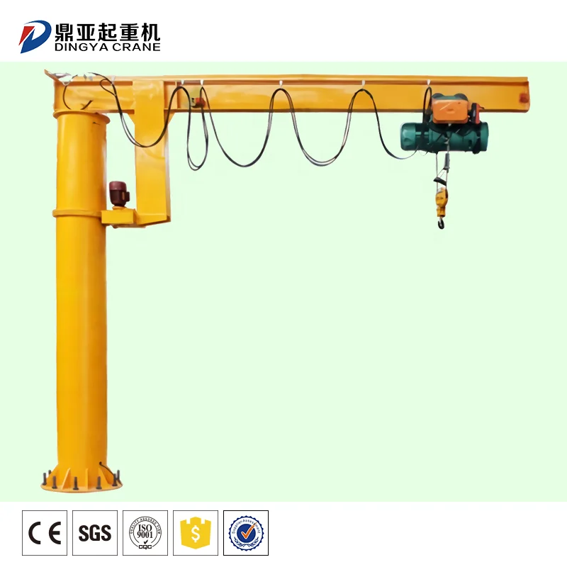 DY 1ton 2ton 3ton 4ton 5ton Wall Mounted Mobile Jib Cantilever Cranes With Wire Rope Hoist
