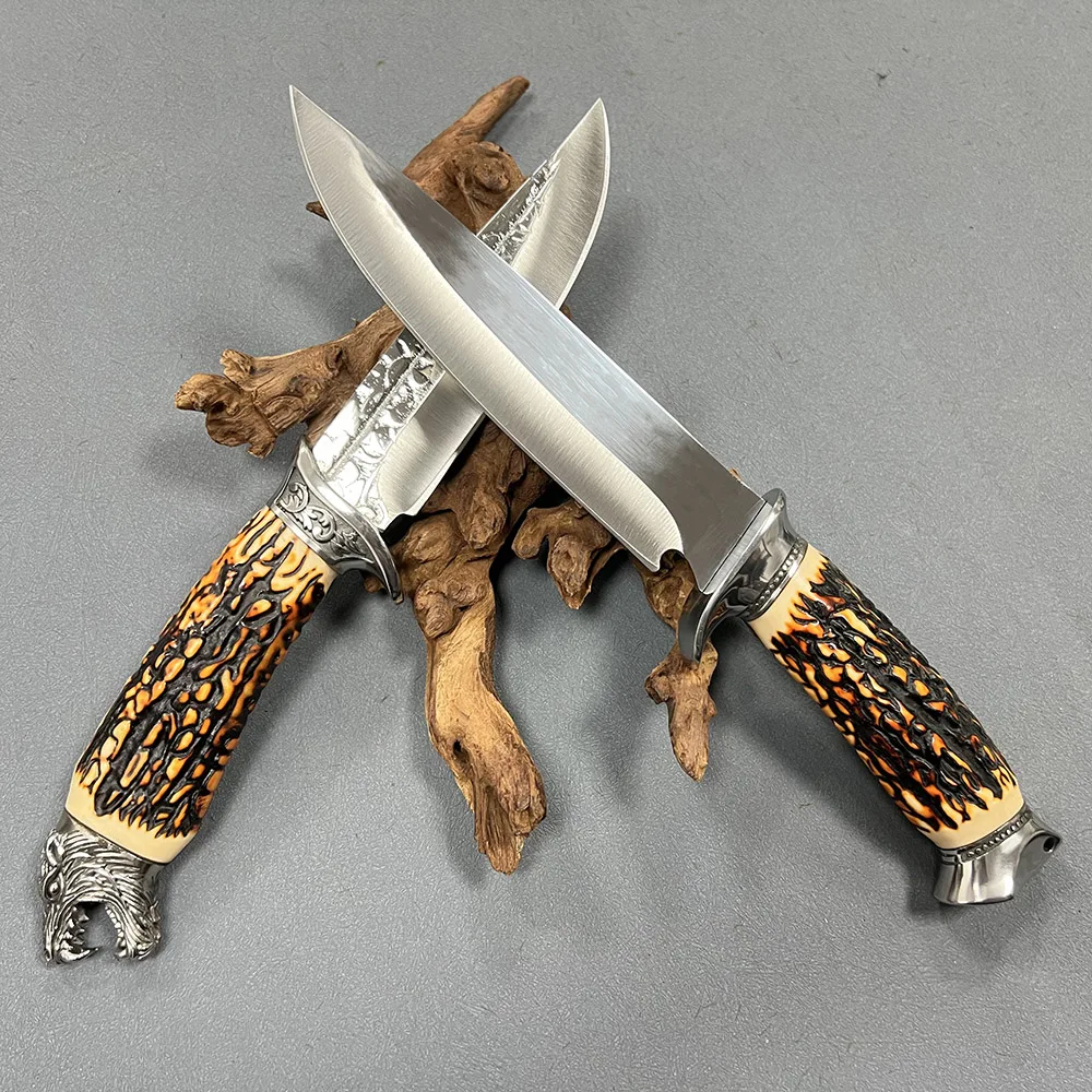 Splendid treatment 420HC best hunting tactical knife with sheath fixed blade outdoor knives camping fixed-blade knife