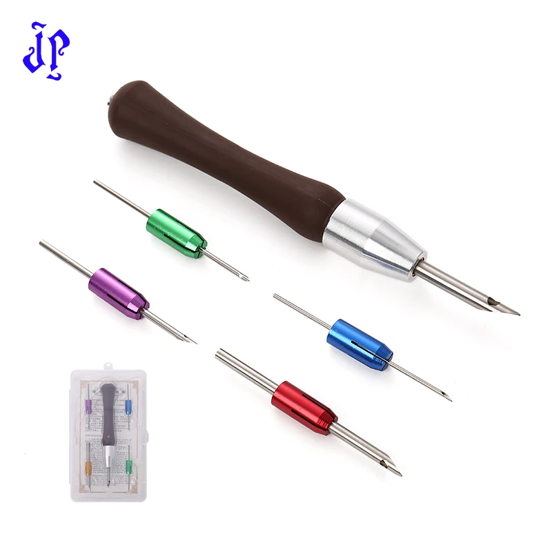 JP Embroidery Poking Cross Stitch Pen Russian Punch Needle 4 Head Interchangeable Punch Needle Sets Kit