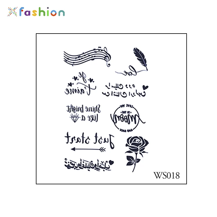 Custom Long Lasting Waterproof Temporary Face Makeup Tattoo Stickers for Women Vintage Flower Geometric Animal