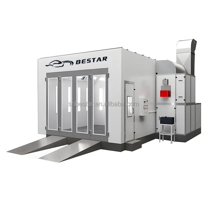 High Quality Electric Heating Car Spray Booth Oven LED Lighting Diesel Burner Auto Painting Room Baking Diesel/Gas Paint Room