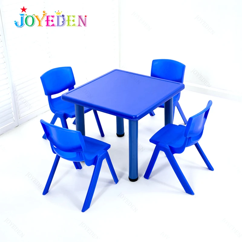 luxury kids furniture adjustable kid study table and 4 chair set school furniture used for children