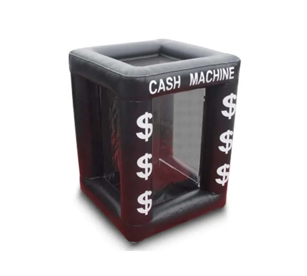 Factory price custom inflatable cube cash machine game frame high quality PVC inflatable cash machine