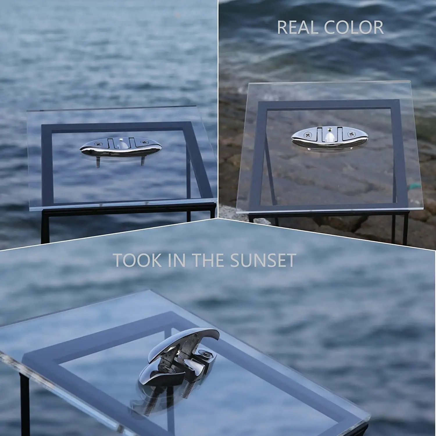 Stainless Steel 316 Flush Boat Cleats 6 inch Marine Yacht Sailboat Ships Floating Dock Cleat For Boat Accessories