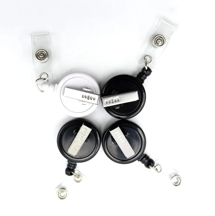 Custom Retractable Metal yoyo badge reel id card holder Nurse ID Felt rhinestone badge reel lanyard clip