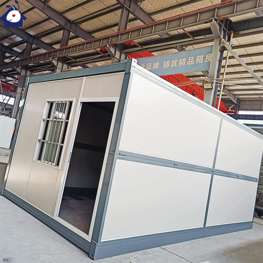China Flat Pack Prefabricated Fast Foldable Portable Modular 20ft 40ft Folding Mobile Container Tiny House Homes Office Sale