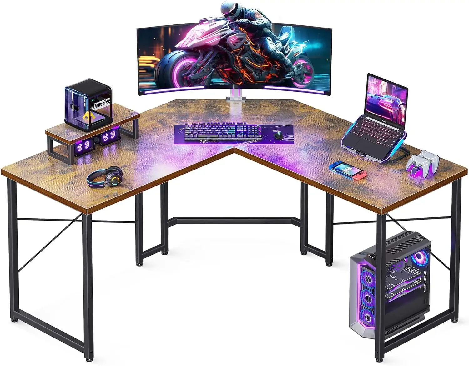 Combohome домашний офисный деревянный угловой игровой компьютерный стол с подставкой для монитора