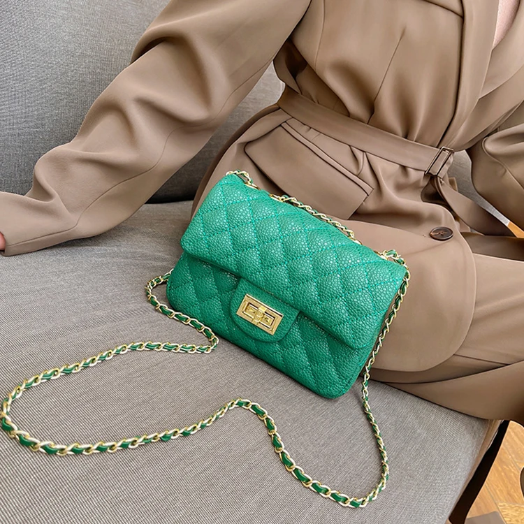 Fashion luxury pu leather luxury caviar crossbody bags purses shoulder handbag for women