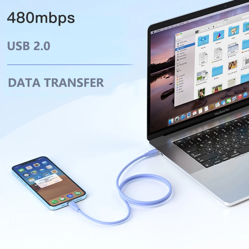 2022 Silicone Style Wholesale New Trending TPE USB-C USB Cords Data Type C Cable Fast 5A Type-C