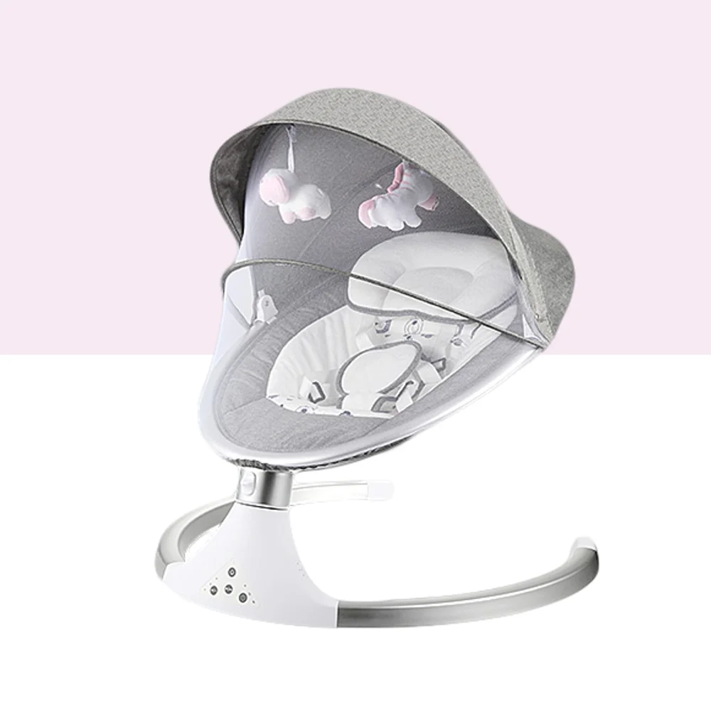 Новинка, Детский Электрический батут с дистанционным управлением и синими зубьями, автоматическое кресло для младенцев с usb, качели для малышей, вибрирующий качалка