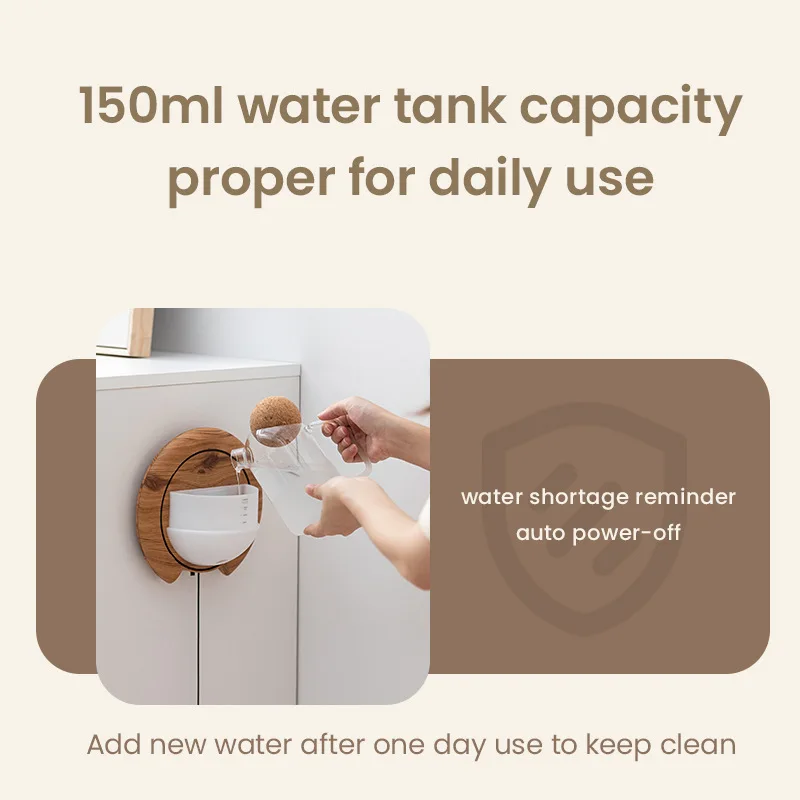 Homefish Pull-Cord Switch Wall Mounted Aroma Diffuser Remote Control Humidifier LED USB Aromatherapy Lamp Essential Oil Diffuser