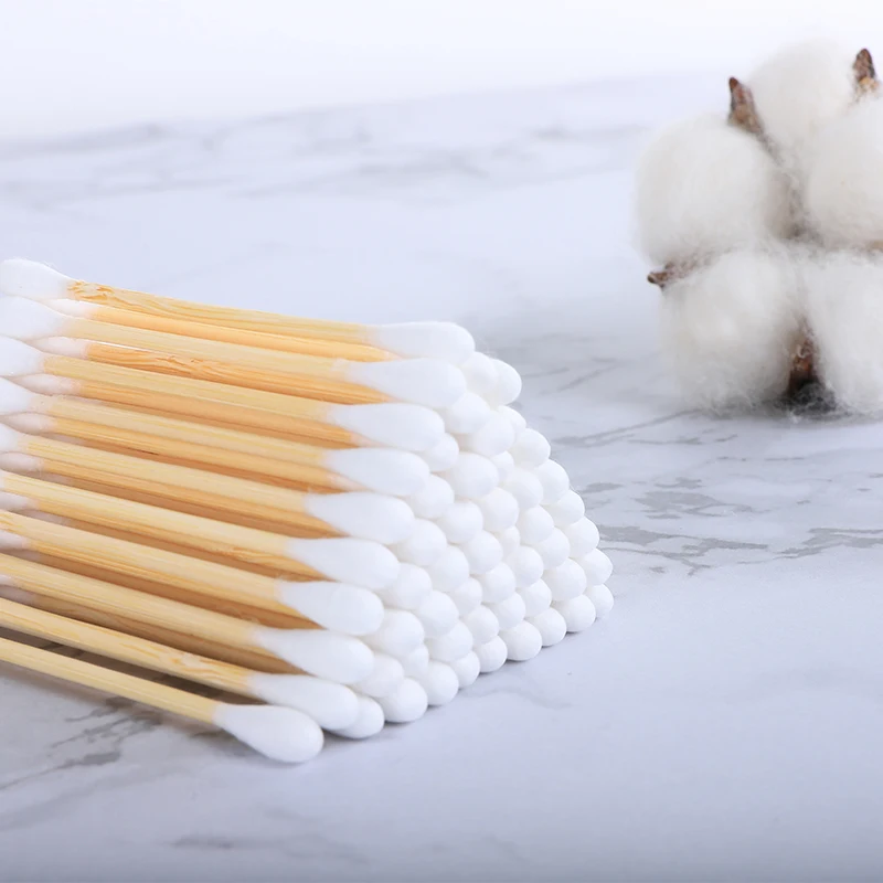 Mini gift boxes bamboo stick cotton buds ear makeup cotton swab