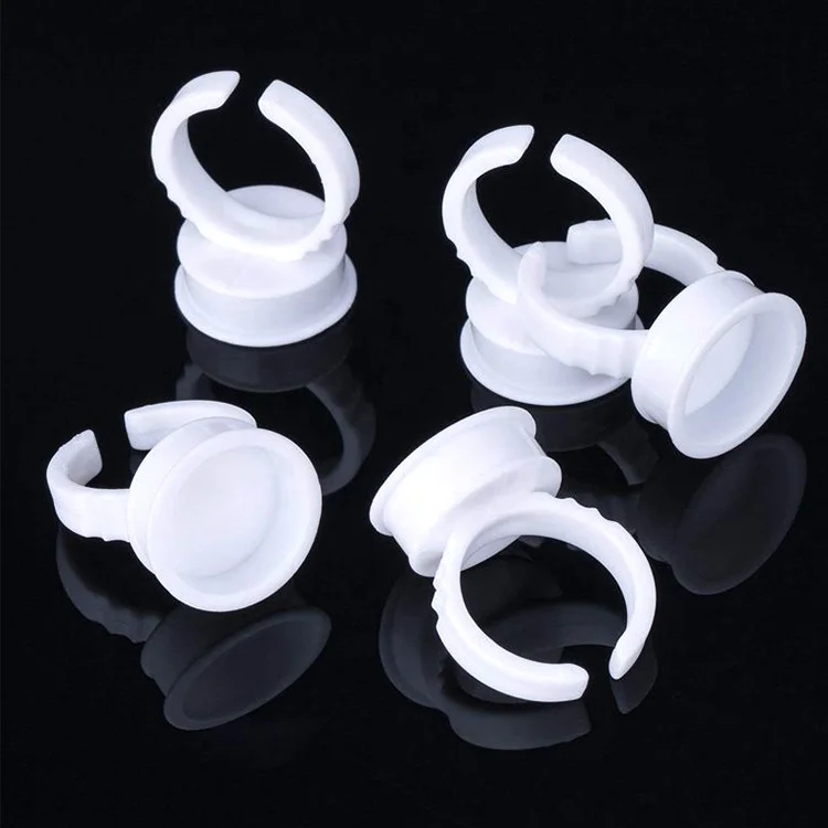 
High quality white eyelash small extension glue ring without partition 