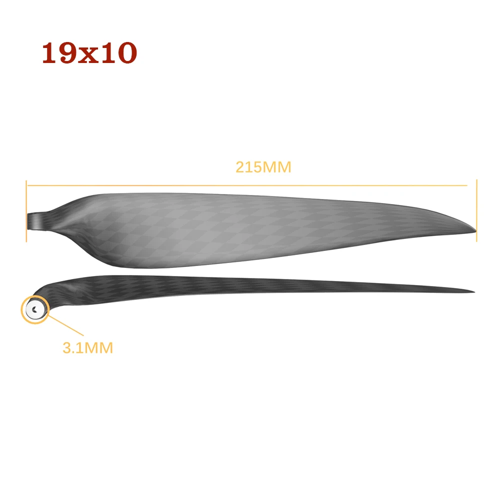 Carbon fiber folding propeller 19x10   for RC aircraft propeller fixed wing model propeller fixed wing