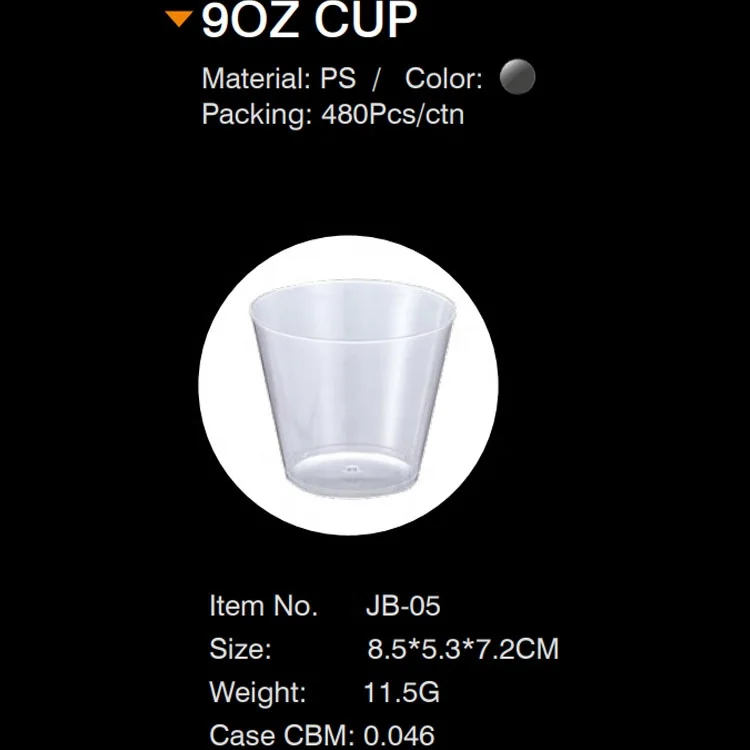 Food Grade High Quality Pp Ps Pla Pet Custom Printed Clear Mini Plastic Dessert Cup