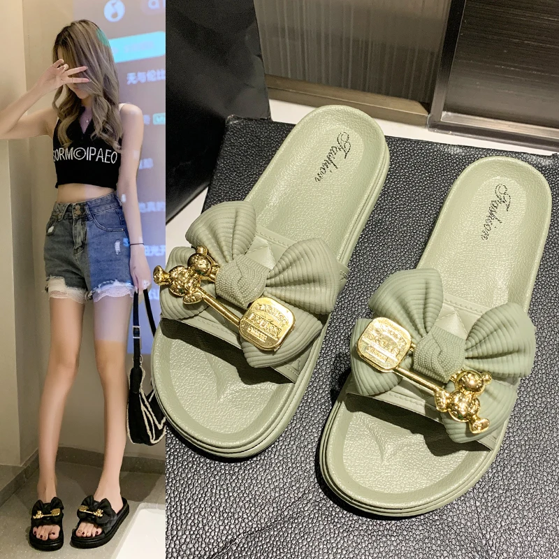 High quality PVC Women Sandals outdoor fashion Slides Slippers For Ladies Women Flat Sandals with best service and low price