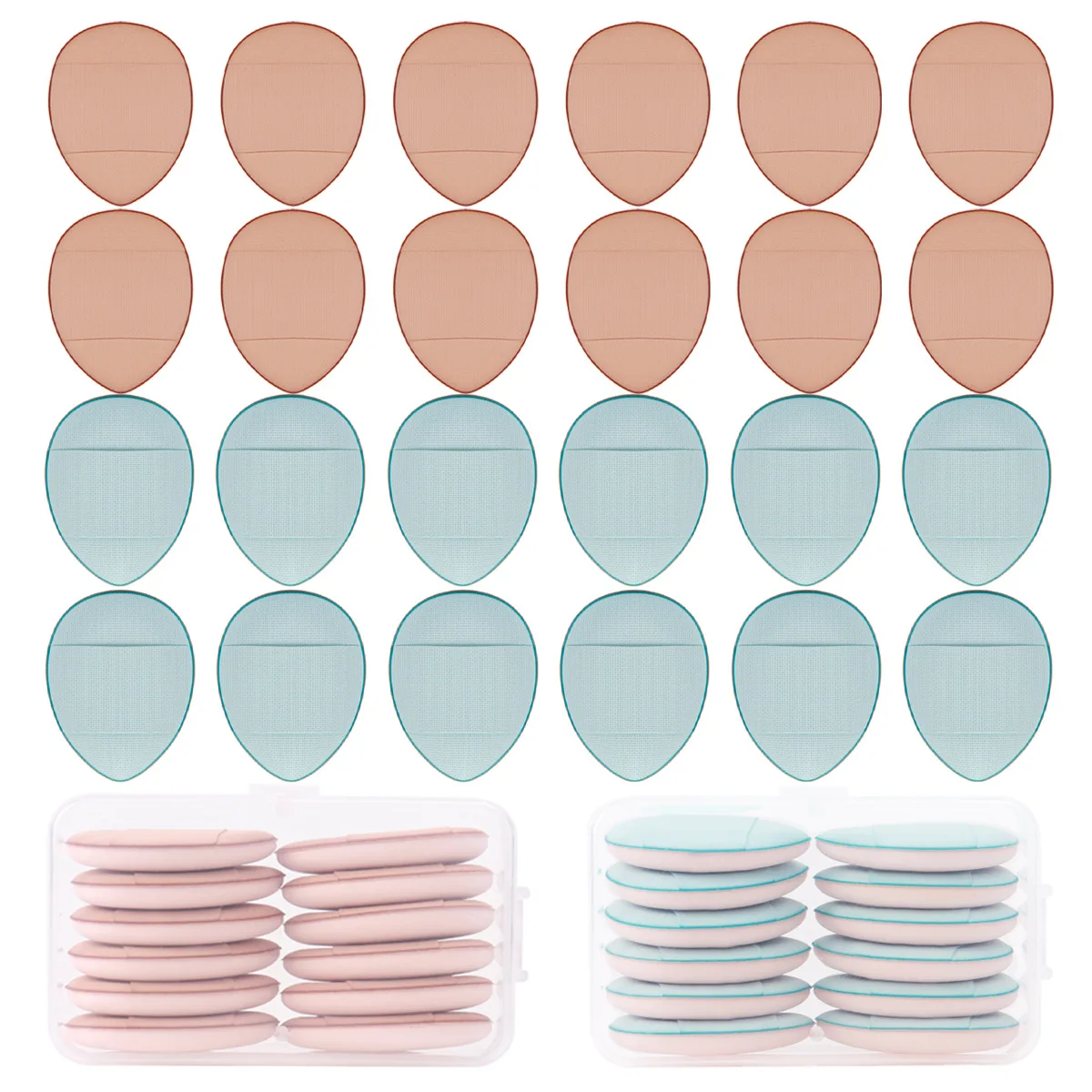 12 Pieces Mini Makeup Powder Puff Triangle Makeup Puff Finger Soft Makeup Setting Sponge for Mineral Powder Cosmetic Puff