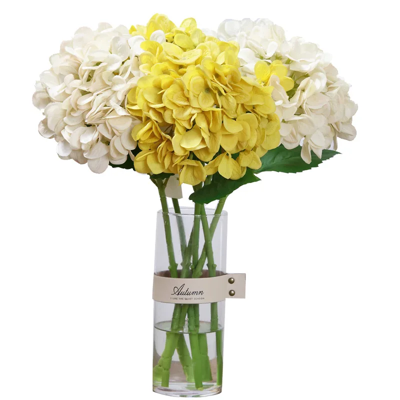 SXQ039 best quality silk real touch hydrangea bouquets wedding events  hydrangea lifelike flower